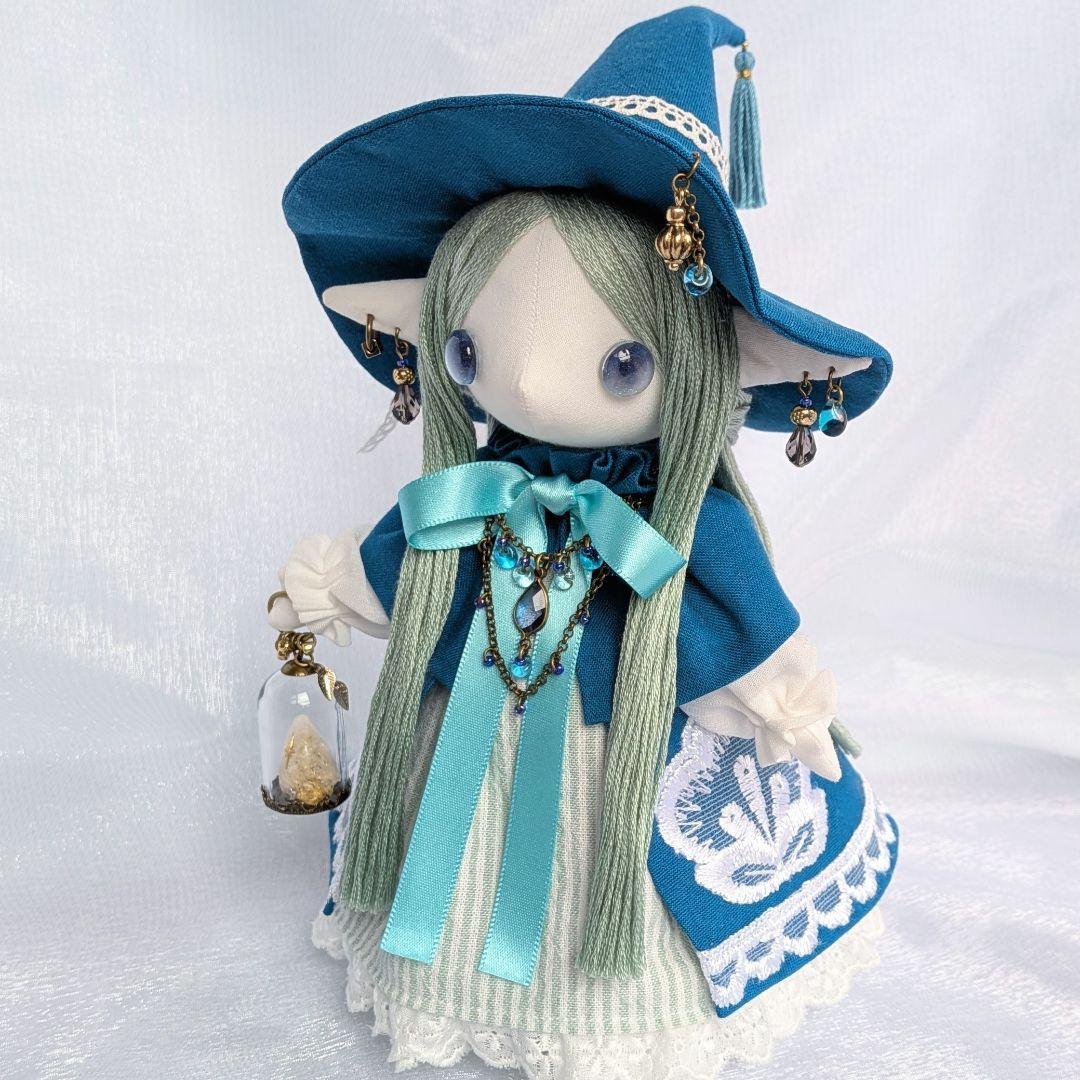 碧と石の魔法使い オリジナルドール アートドール 人形 ハンドメイド お人形 ボディ 約 14cm × 10.5cm 1.5cm 《 ルルベ オリジナルドール 素
