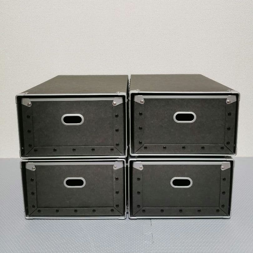 【廃盤】MUJI (無印良品)　硬質パルプケース×4 MUJI (無印良品) - 無印良品 硬質パルプボックス 引き出し式・深型の