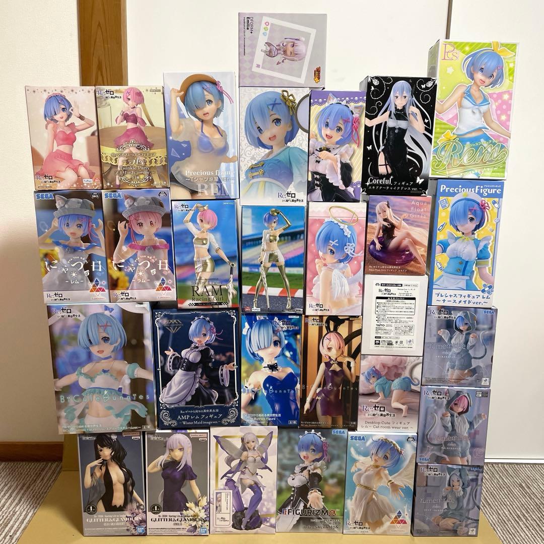 Re：ゼロから始める異世界生活 レム　ラム プライズ フィギュア 29個セット Re：ゼロから始める異世界生活 レム ラム プライズ フィギュア 29個