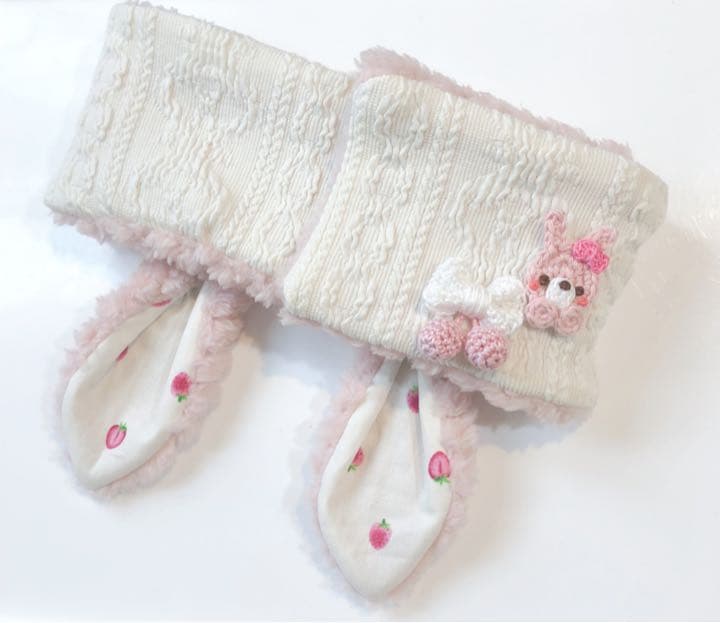 ハンドメイド　うさみみネックウォーマー　msk様 Susanna's Crochet 🔰] 🧣Quickly completed neck warmer (cowl) and