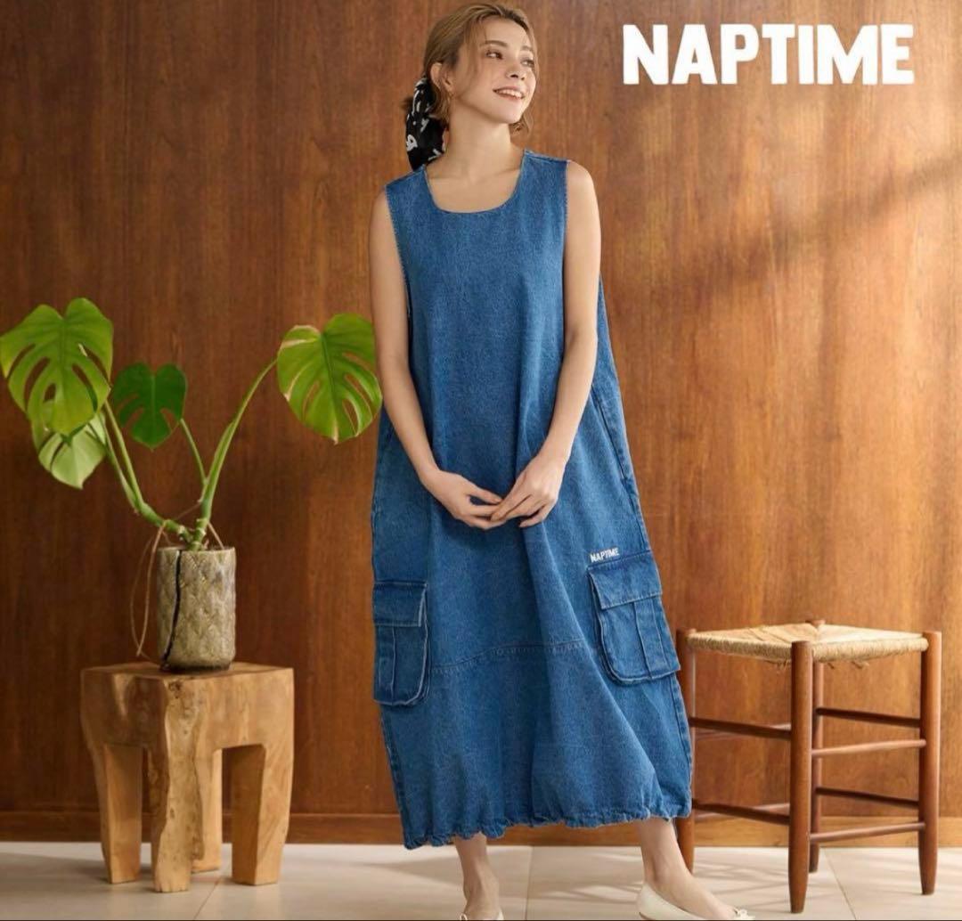 Naptimeデニムワンピース LEE/別注FLARE MAXI ONEPIECE（デニムワンピース）【限定展開