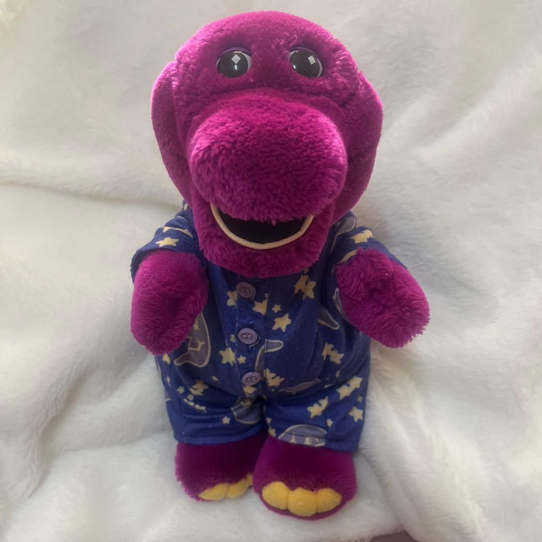 ※希少※ビンテージ バーニー ぬいぐるみ パジャマ Barney Vintage 1992 Sleeping Bag, Plush And Shirt, PVC Toy