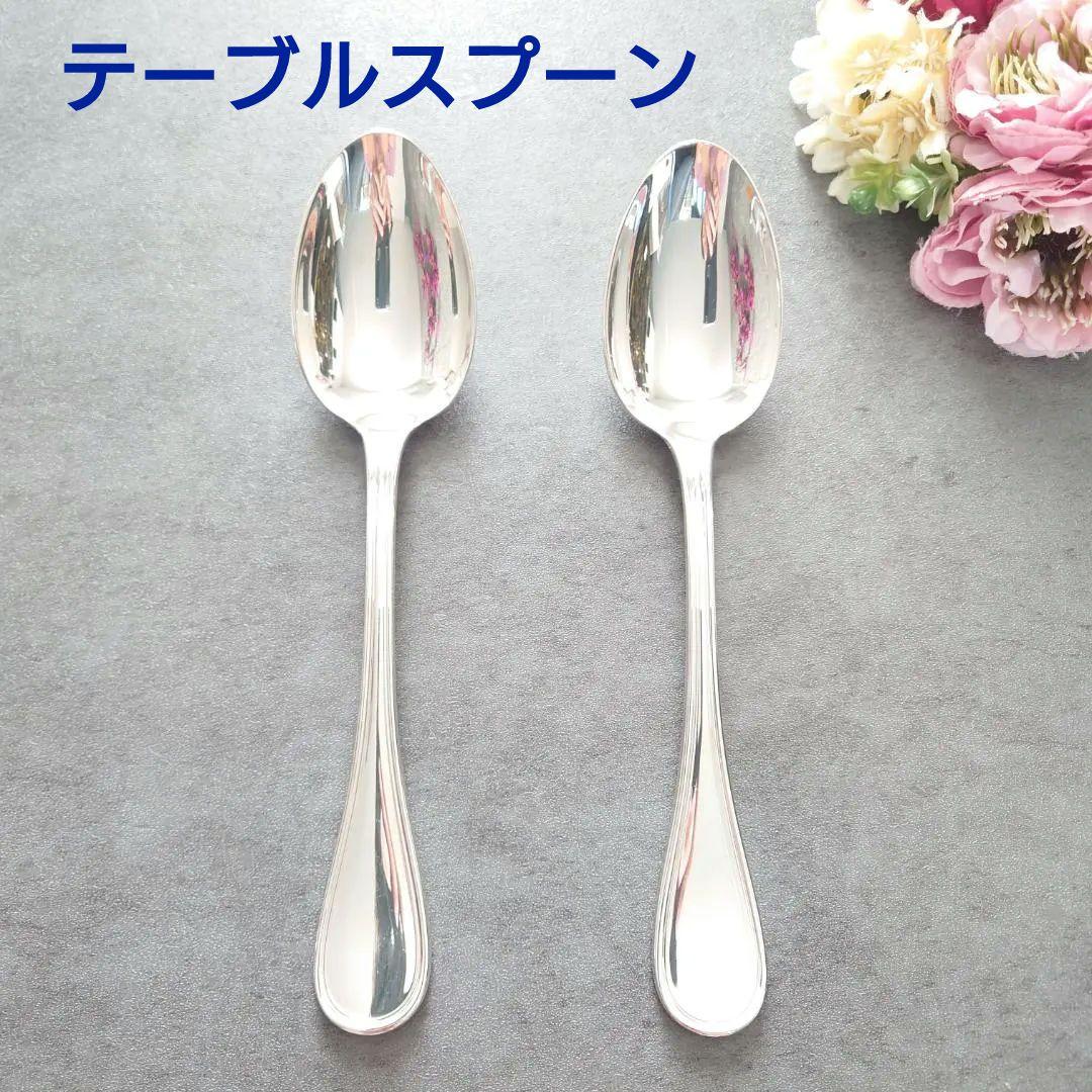 美品 クリストフル アルビ テーブルスプーン 2点 クリストフル ステンレス アルビ2 デザートスプーン 2407014 旧品番