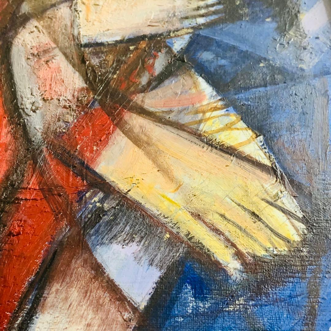 働く人 服部悦男 油彩画 F20 1985年作匿名配送