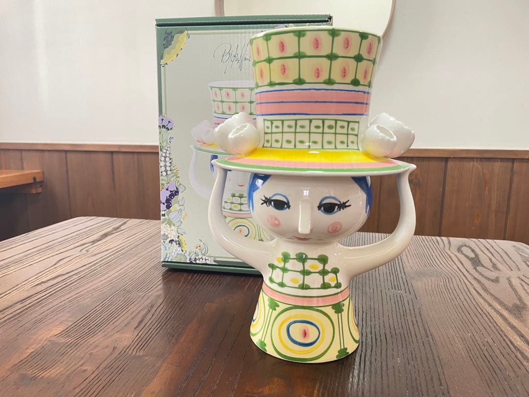 BJORN WINBLAD Lady with Hat フラワーベース グリーン フラワーベース Lady with Hat レディウィズハット グリーン H24.5cm
