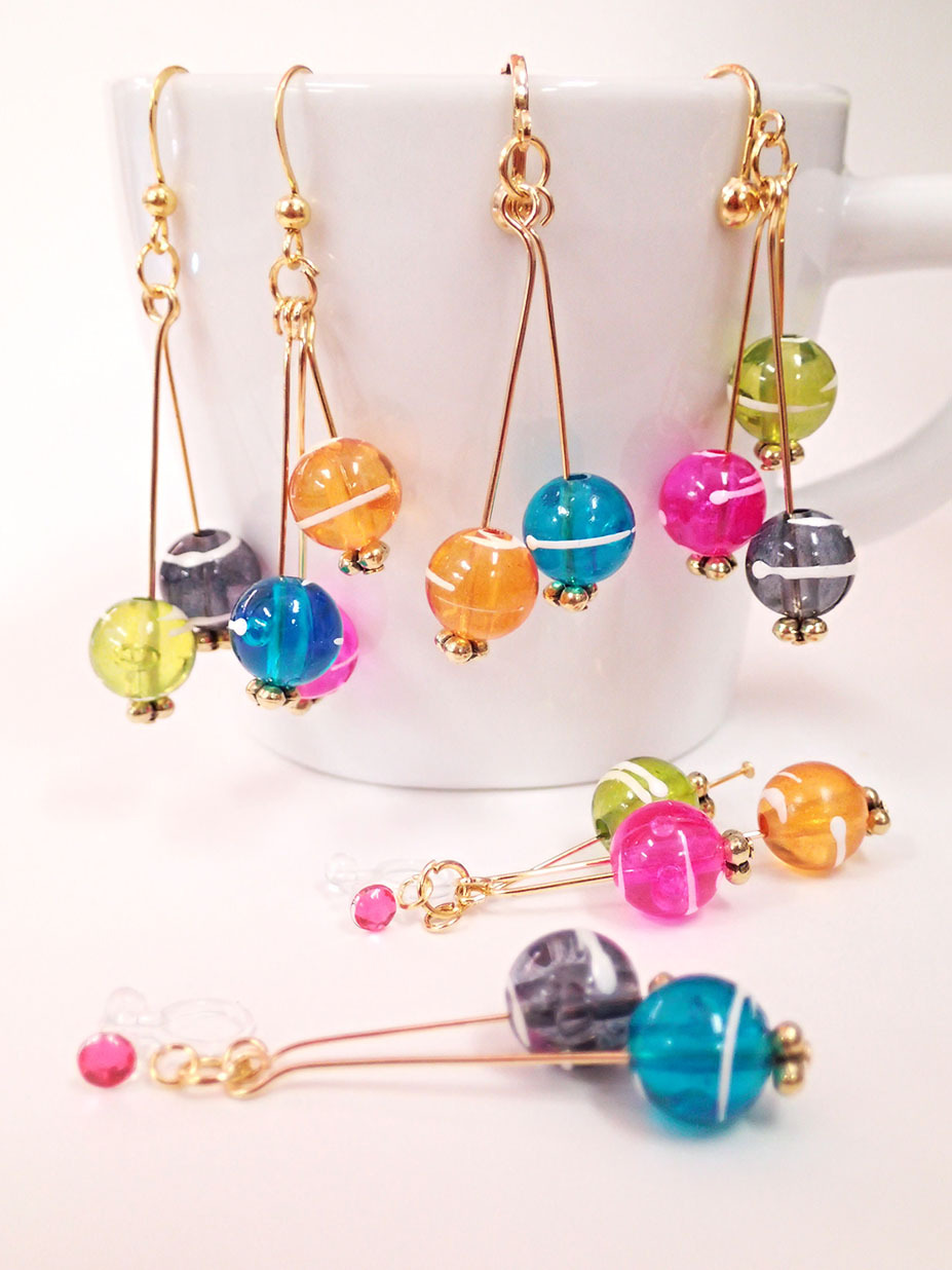 ヨーヨーピアス【水風船】 - むめも ビーズ ワークス mumemo beads